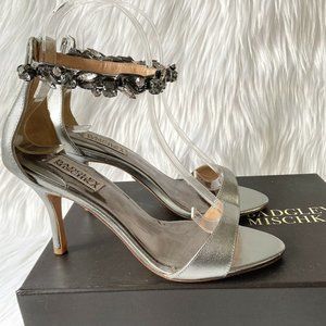 🆕Badgley Mischka Embellished Ankle Strap Sandal
